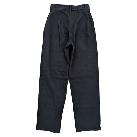 Aritzia Wilfred Free Black Modern Canvas Utility Straight Leg Pants Size 00 - Picture 5 of 9